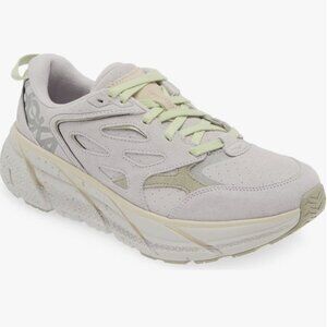 Hoka One One Women's Sneakers in Cream and Light Green